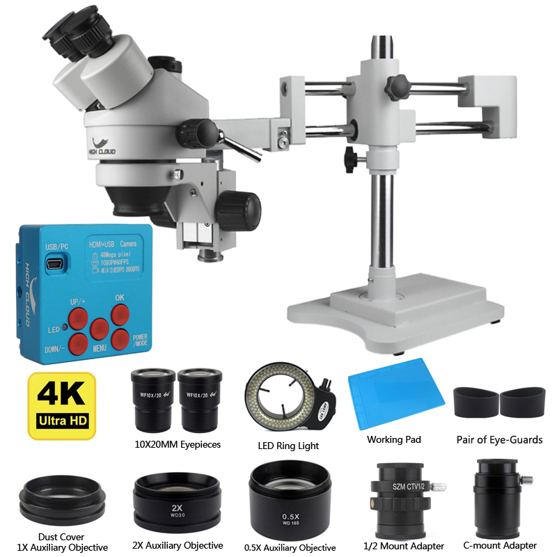Microscopio Stereo Trinoculare - Simul-Focal Industrial Microscope 4K Hdmi recensione e prezzo