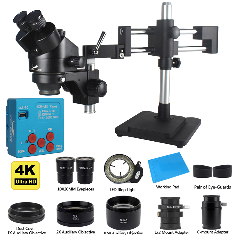 Microscopio Stereo Trinoculare - Simul-Focal Industrial Microscope 4K Hdmi recensione e prezzo