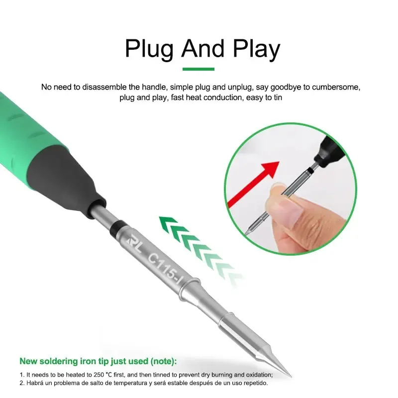 RELIFE C115-K/I/IS Punta unive - C115 Nano Soldering Iron Station recensione e prezzo